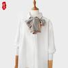Light Brown Stripe Natural Silk Women Long Scarf Fashion Ribbon Foulard Design Neckerchief Headscarf Bandana Warp Gift for Girls