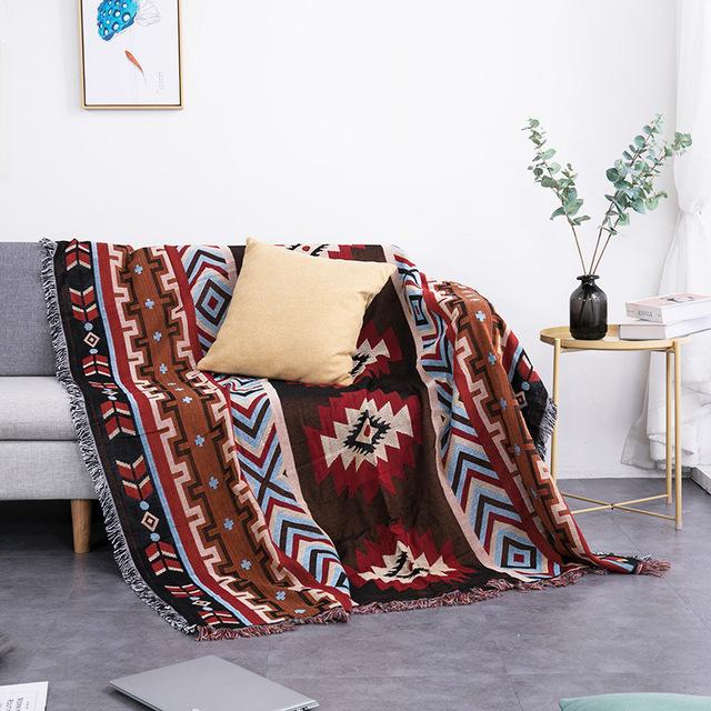 Modern Simple Sofa Blanket For Sofa Nordic Flower And Bird Knitted Throw Blanket For Bed Bedspread Winter Tapestry Drop Ship