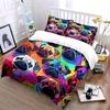 Colorful Pug Trio Set Design Exquisite Three-Piece Bedding Set Gift For Kids And Adults