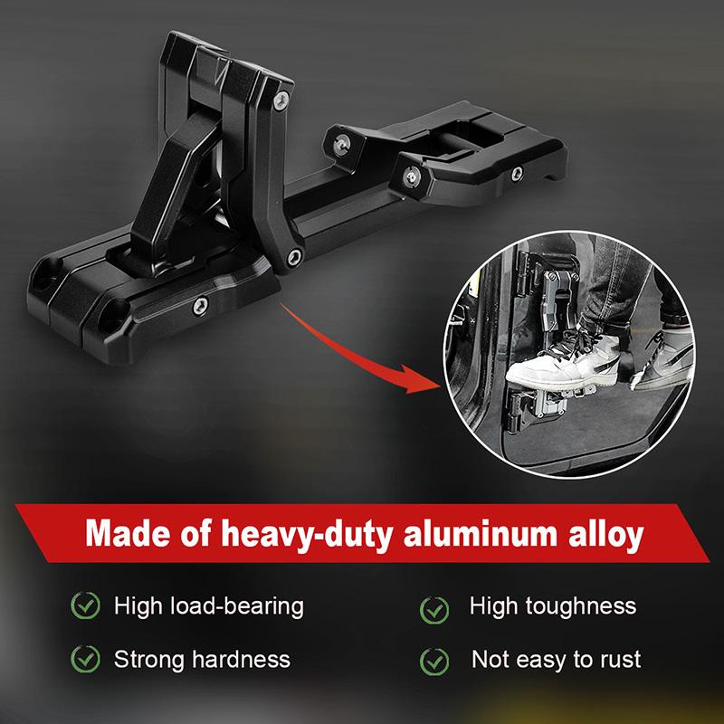 For Jeep Wrangler 2007-2018 JK JKU 2018-2020 JL JLU Door Hinge Step Aluminum Folding Foot Pedal Car Accessories