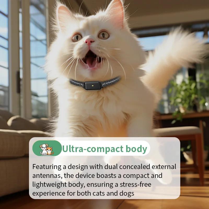 4G Pro GPS Pet Tracker - Real-Time Locator Collar with GPS/Beidou/WiFi, Waterproof, Voice Call & Geo-Fence (CE/FCC)
