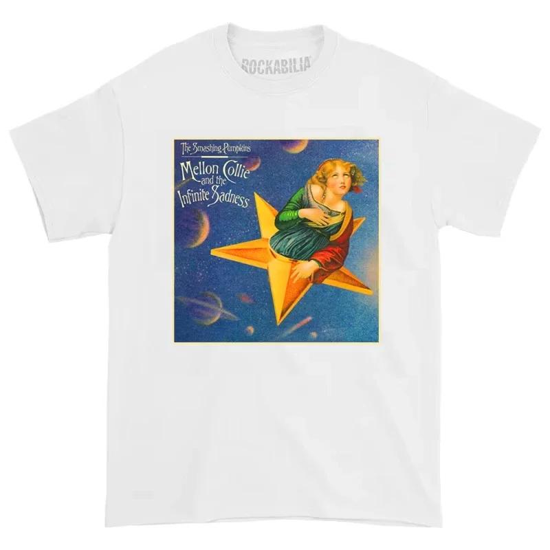 Klassikaline The Smashing Pumpkins Bändi T-särk Rockimuusika Mehed Naised Vabaaja T-särk Lühikeste varrukatega T-särk Puuvillased Topid Suveriietus