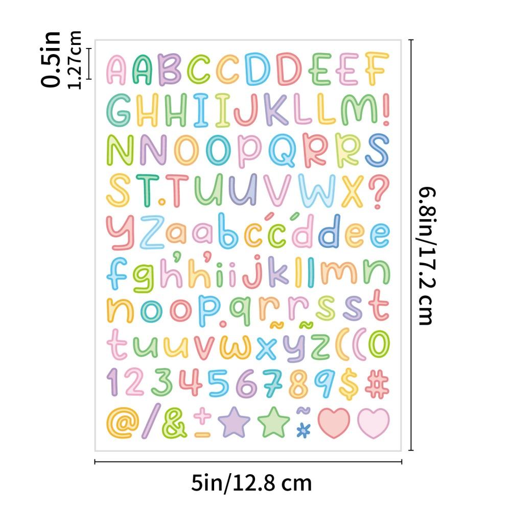 10PCS Letter Sticker Hand Account Black Body Storage Tank Item Identification Envelope Plan Book Decorative Letter Sticker