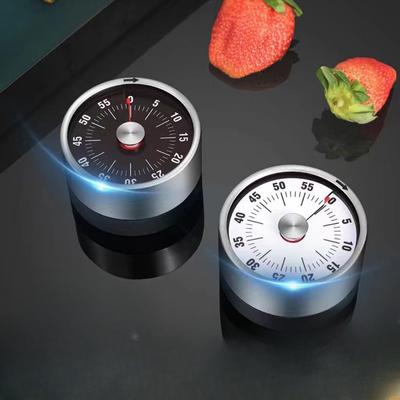 Cronometru mecanic de bucătărie Ceas cu alarmă Memento pentru elevi, manager de timp de învățare, temporizator magnetic din oțel inoxidabil