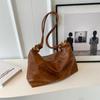 Retro PU Leather Tote Bag Women Large Capacity Shoulder Bags Luxury Fashion Brown Handbags Shopping 2026 New Big Underarm Hobo Bag