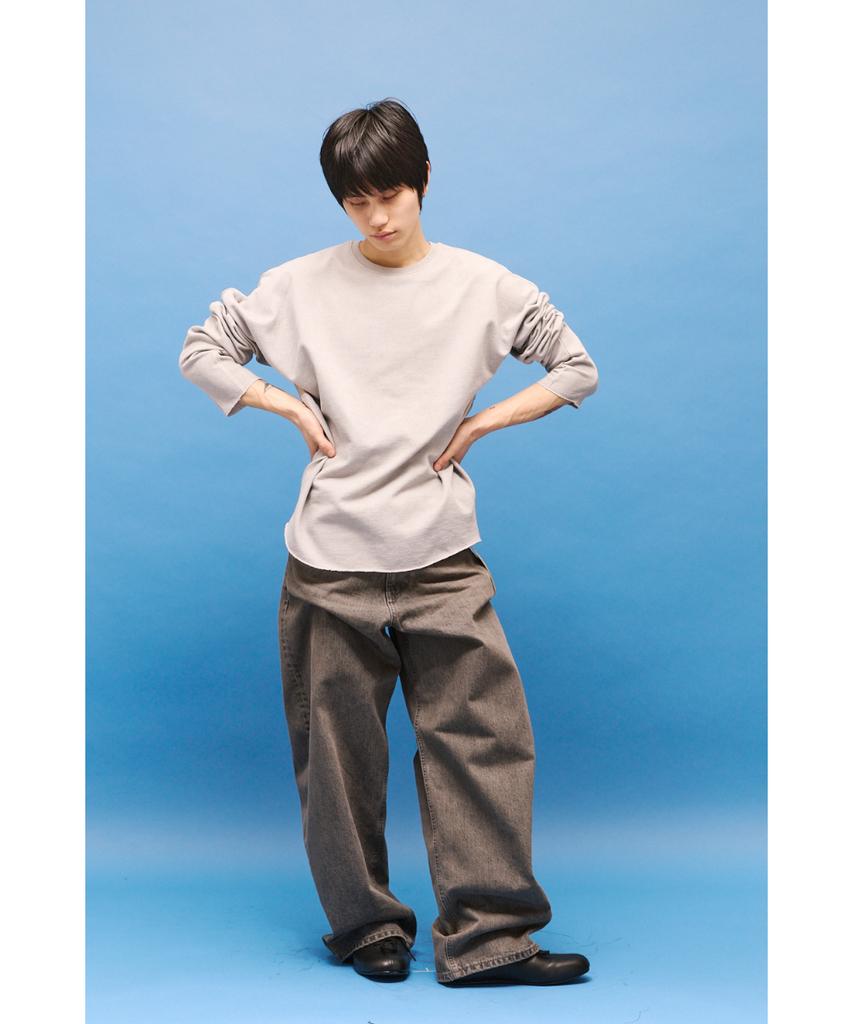 Haechinglum Dolman Sleeve Tee Dyed Light Gray