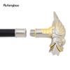 Golden White Lizard Chameleon Tongue Cane Fashion Decorative Walking Stick Gentleman Elegant Cosplay Cane Knob Crosier 93cm