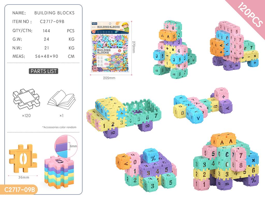 English Version Children Build Houses Square Building Blocks Kindergarten 3-6 Years Old Educational Enlightenment Assembling Toys