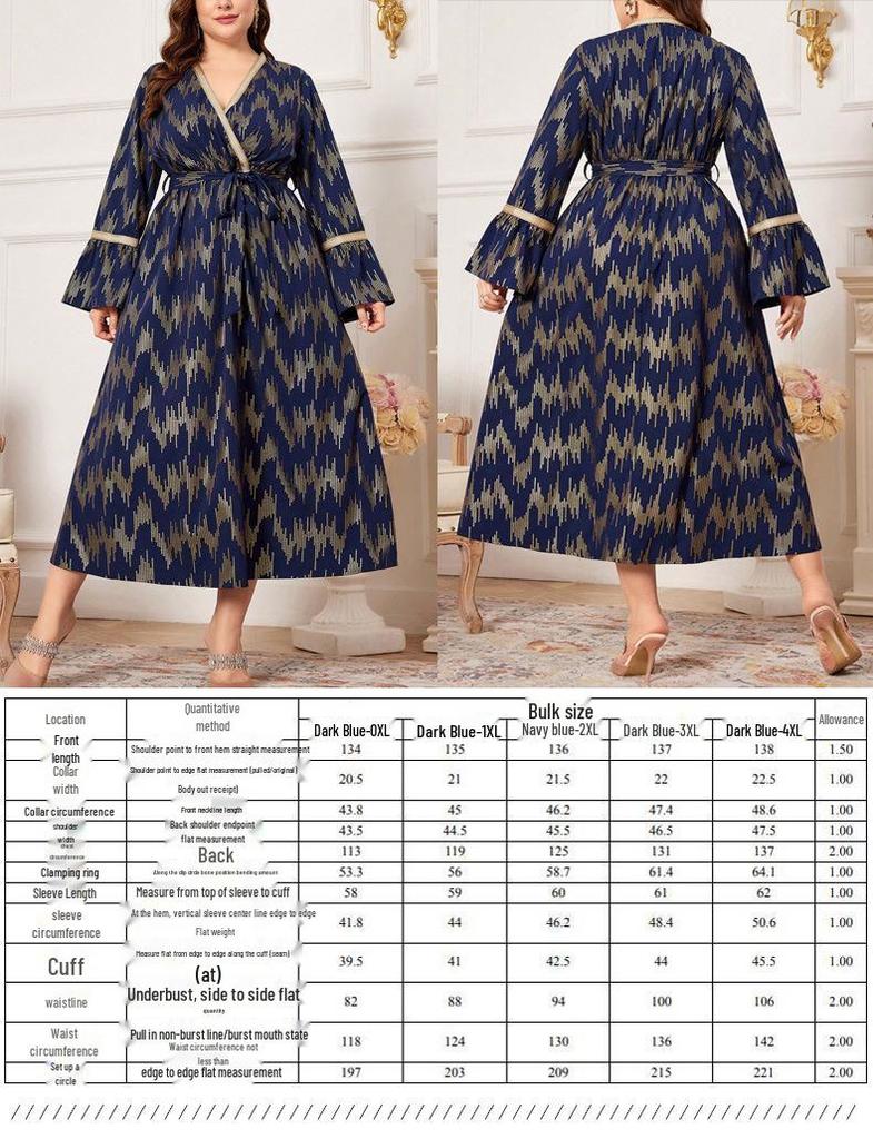 Cross-Border Plus Size Casual Women's Dress - Spring/Autumn Collection