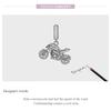 WOSTU Authentic 925 Sterling Silver Cool Motorcycle Charm Beads for Original 3mm Bracelet DIY Jeweley