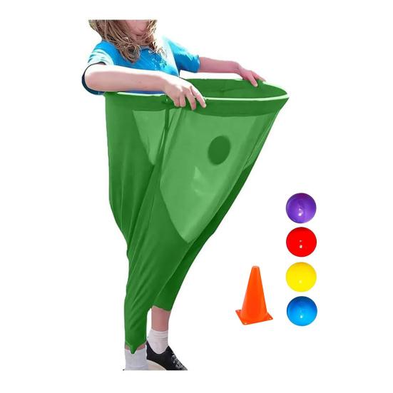 

Набор для игры во дворе «Бабушкины трусы» для взрослых. Большие бабушкины трусы с прыгающим мячом и конусом-маркером. Набор для игры в метание на открытом поле для командной эстафеты, семейного воссоединения. A зелёный