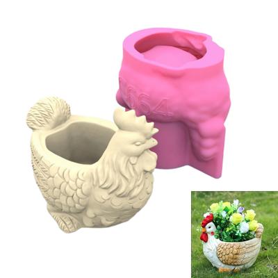 Forme pentru ghivece Formă pentru suport de lumânare din silicon Formă de cocoș pentru vază Forme de silicon ușor de folosit pentru articole de artizanat