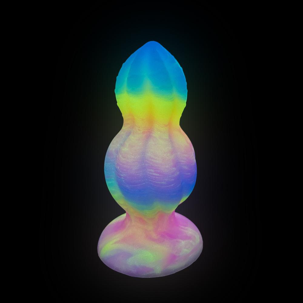 Thick Colourful Glow-In-The-Dark Gourd Shaped Anal Plug Female Apparatus Sm Erotic Toys Adult Masturbation Supplies Dildo