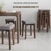 Solid Wood Stackable Stool: Modern Soft-Padded Dining Chair and Dressing Bench