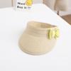 Lovely Girl Baby Summer Straw Hat Casual Bowknot Sun Visor Caps Outdoor Beach Top Sunscreen Empty Hats Cute Baseball Caps
