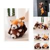 Adorable Panda Plush Wrist Rattle Toy Cute Raccoon Keychain Refrigerator Magnet