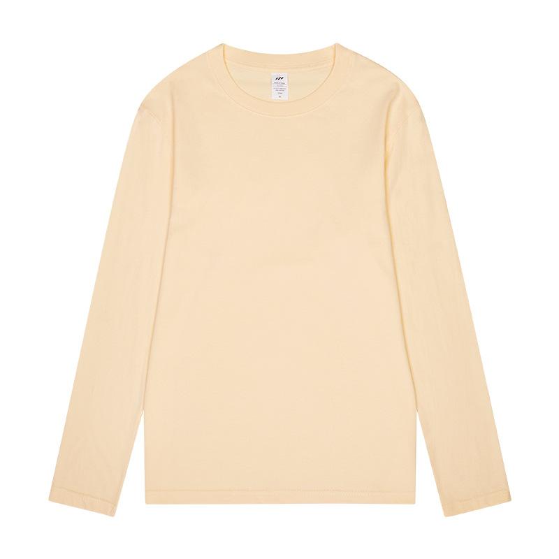 Camisas de manga larga para hombres y mujeres Camisetas atléticas informales de algodón suave de color sólido para hombres y mujeres Camisetas de moda con cuello redondo para hombres