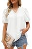 Summer New Lace Patchwork Polka Dot Short Sleeved Shirt, Women's Top