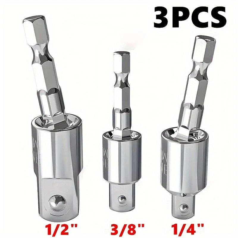 1/2 3/8 1/4 adapter 360-degree hexagonal handle to square head connecting rod wind batch socket wrench