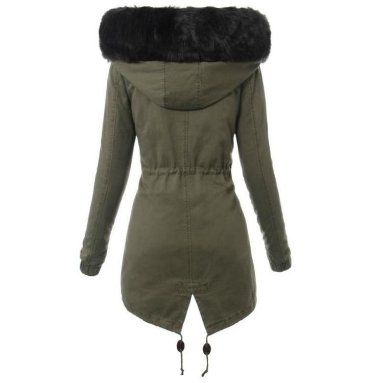 Warm Winter Women Plus Size Faux Fur Hooded Long Coat Thicken Fleece Fashion Parka Jacket Outwear