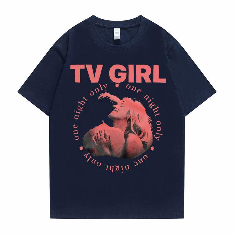 Cults TV Girl One Night Only Graphic Print T-shirt Unisex Vintage Tees Unisex Γυναικείο Casual Oversized T-shirt Unisex Βαμβακερό T-shirt