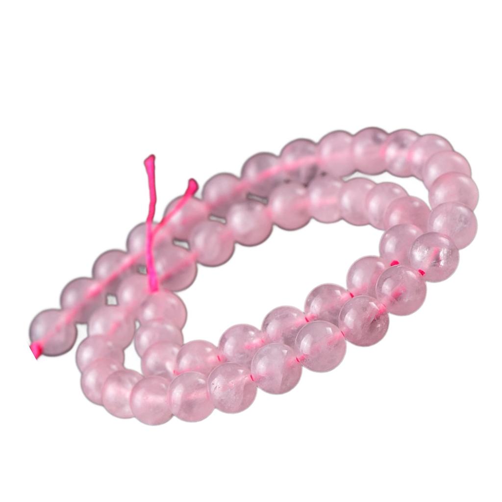 Rosenquarz Bastelperlen Einheitliche Größe zur Herstellung von Armbändern und Halsketten