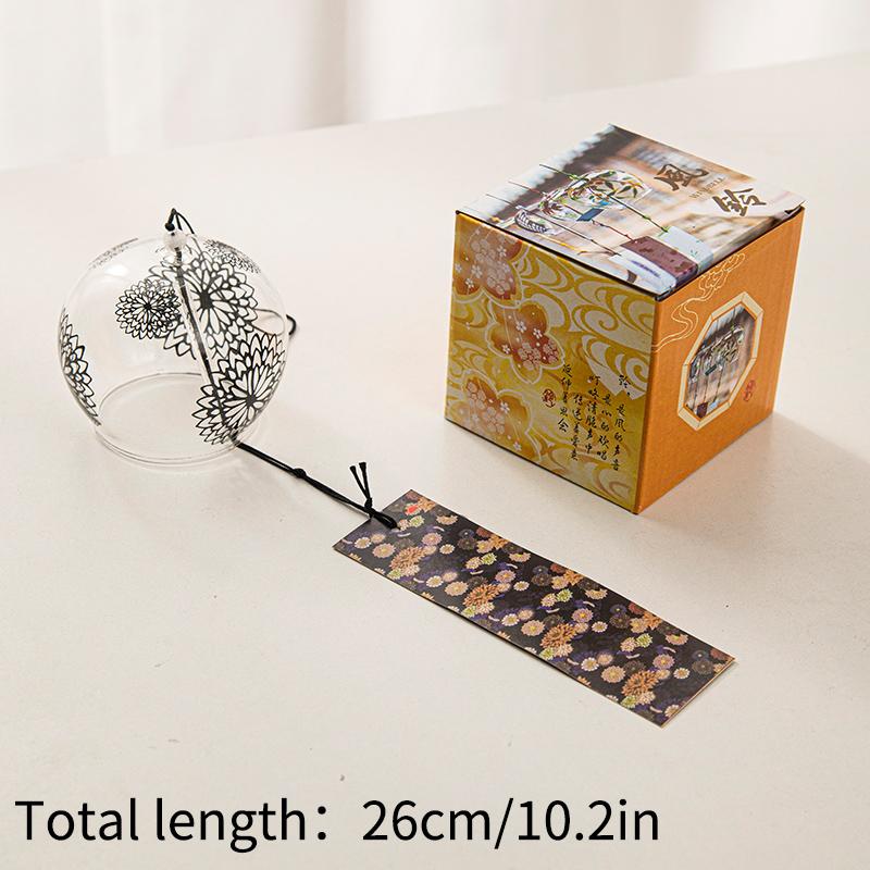 Japanese Wind Chimes Romantic Wind Bells Handmade Glass Hanging Pendants Outdoor Garden Decoration Ornaments Birthday Gifts