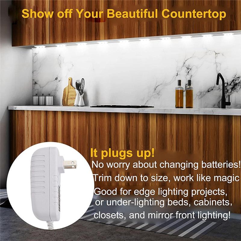 BAAU Self-Adhesive LED Cabinet Lights Wardrobe Lights Touch-Sensitive Atmosphere Lights LED Vanity Lights For Mirror