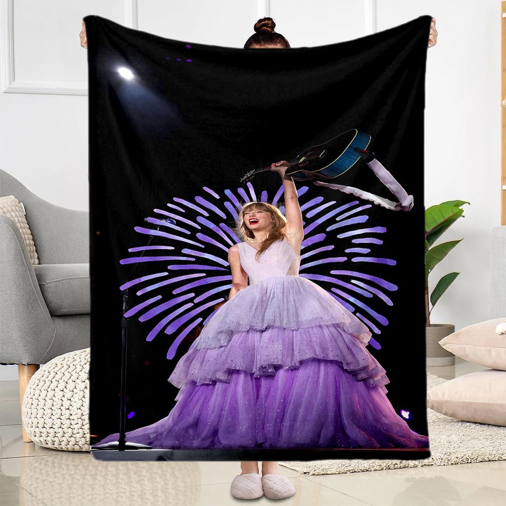 Taylor Swift: The Eras Tour Flannel Blanket-Soft and Suitable for Sofas,Beds,Offices,Travel,All Seasons,Great Gift for Holidays and Birthdays.