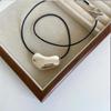 Elegant Heart Pendant Leather Necklace - Minimalist Style for Women