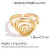 Trendige Muschel Edelstahlringe Für Damen Mode Charme Finger Schmuck Zubehör Echt 18K Gold PVD Beschichtet Für Sie 2026