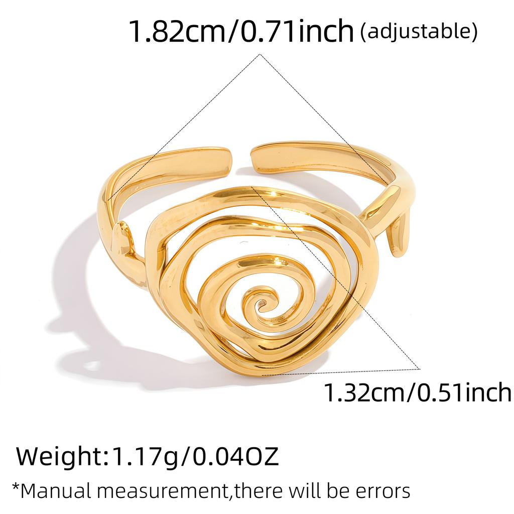 Trendige Muschel Edelstahlringe Für Damen Mode Charme Finger Schmuck Zubehör Echt 18K Gold PVD Beschichtet Für Sie 2026
