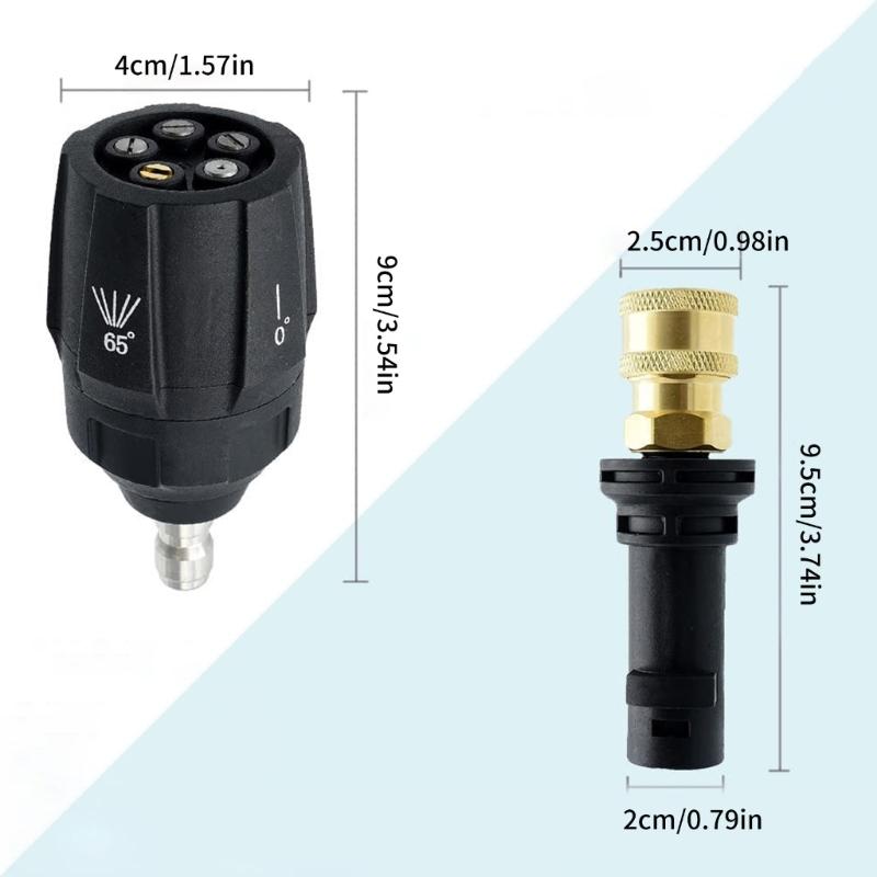 Versatile Rotating Nozzle Head with 1/4 Quick Connect Easy To Use Nozzle Head Set for Homeowners & Gardening Enthusiasts