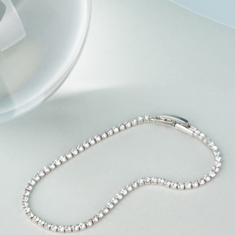 AUGUST ALICE Crystal Line Bracelet_Silver