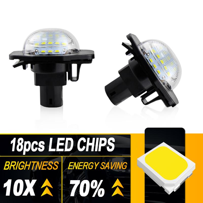 2pcs LED License Number Plate Light For Scion XB Aze151 2007.03-up XD Zsp110 2007.06-up CanBus White 6000K
