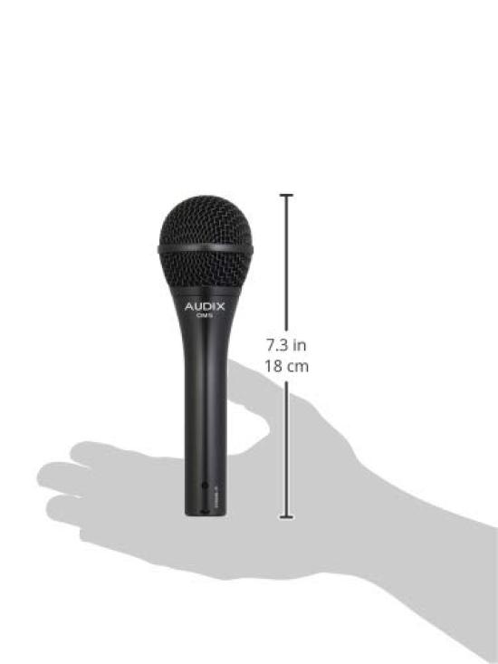 AUDIX OM5 Vocal Live Singing Studio Recording Handheld Dynamic Microphone Super Unidirectional Black