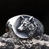 Vintage 316L Roestvrij Staal Viking Ring 3D Wolf Van Thor Noorse Dier Sieraden Voor Mannen Hoge Kwaliteit Duurzaam