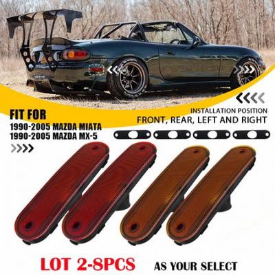 2-8 szt. Obudowa lampy obrysowej zderzaka przedniego, tylnego dla Mazda Miata MX-5 1990-2005
