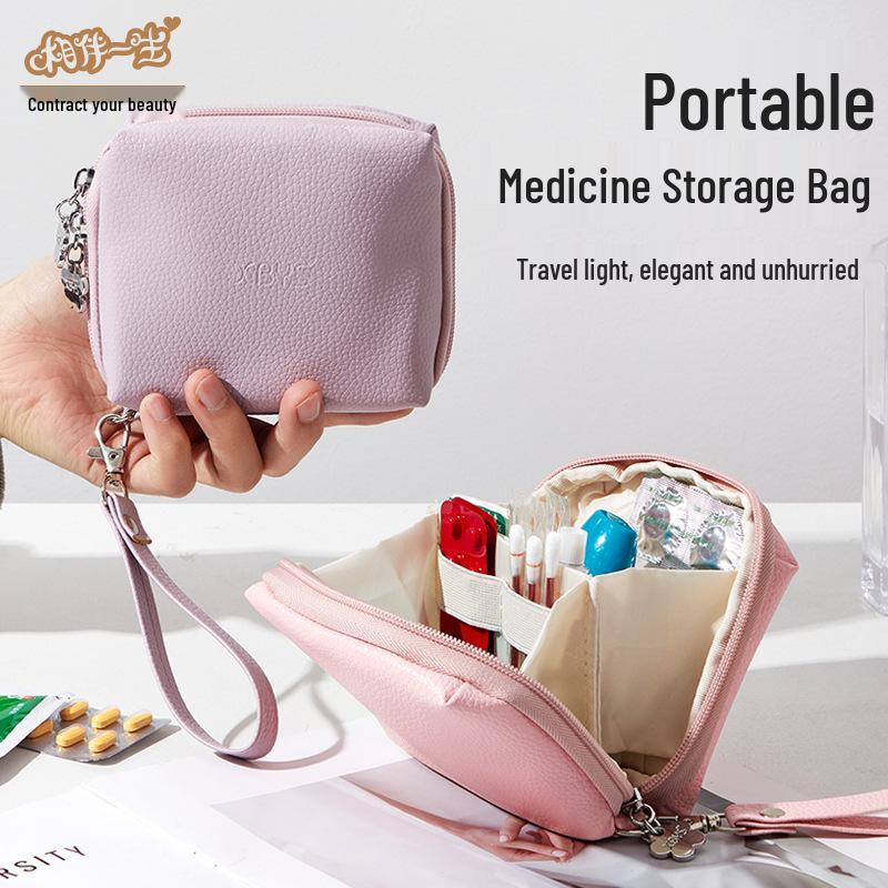 Portable Medical Storage Bag - Large Capacity, Handheld, Ideal for Pills, Capsules, and Granules