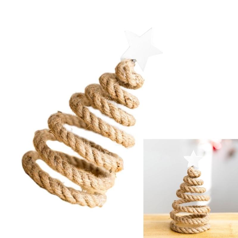 5pcs Wood Desktop Christmas Tree Figurine Festive Desktop Decoration Christmas Tree for Office Desk Holiday Decoration