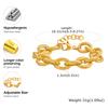 Geometric Simple Women's Cuff Bracelet,Gold Plated Stainless Steel Round Rolo Chain Bracelets, Party Jewelry Gifts