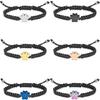 2Pcs Unisex Adjustable Pet Hair Memorial Bracelet Sturdy Steel Keepsakes Jewelry for Pet Owners