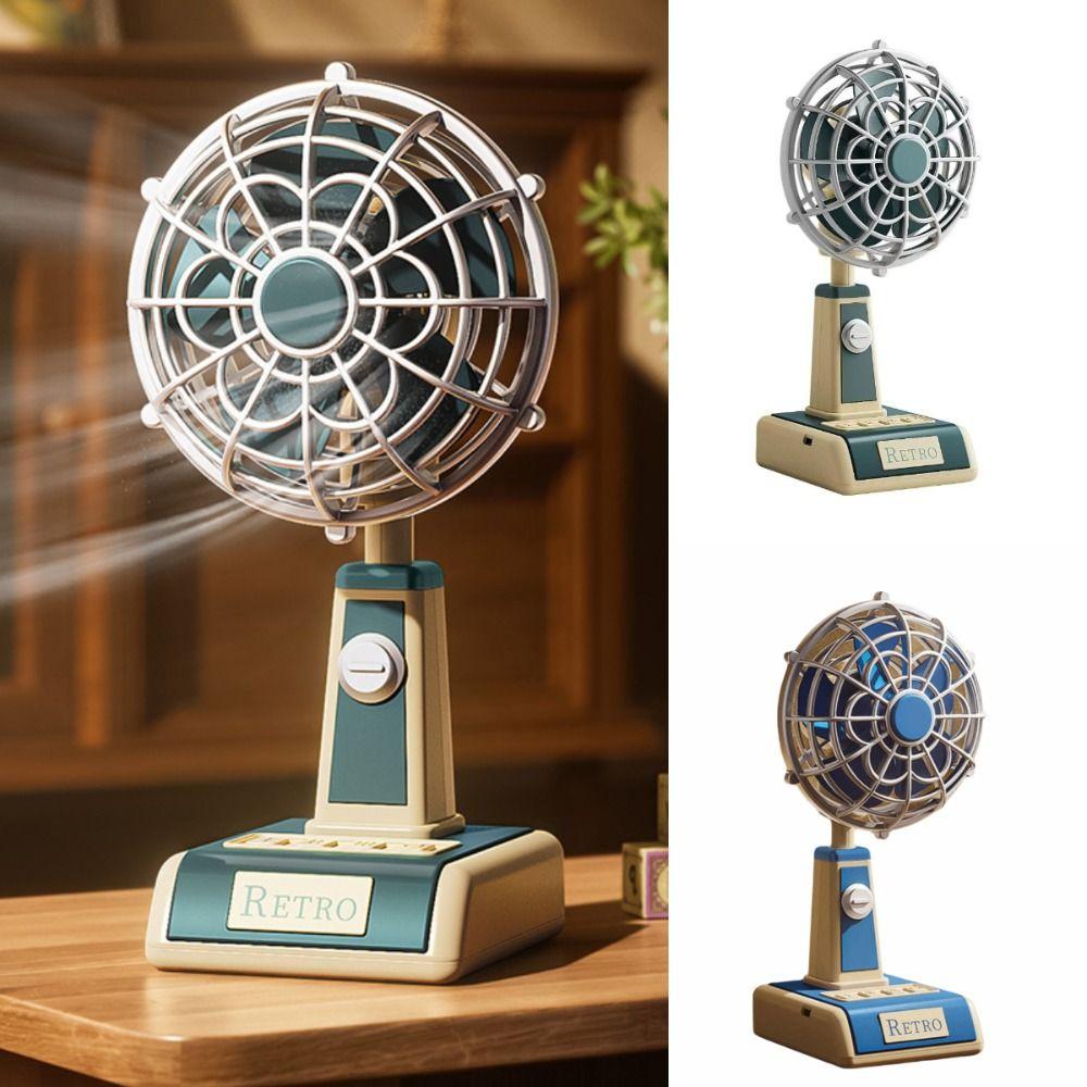 Rechargeable Battery Handheld Fan 3-Speed Settings Mini Fan New Retro USB Fan  Summer Use