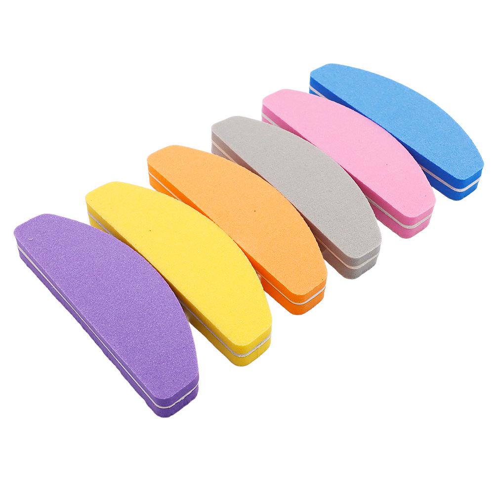 Half-Moon Multi-Color Sponge Nail File Block
