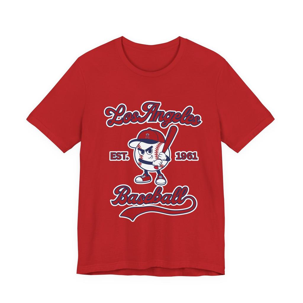 Retro Los Angeles Baseball T-Shirt Vintage Style LA Mascot Tee Team Colors