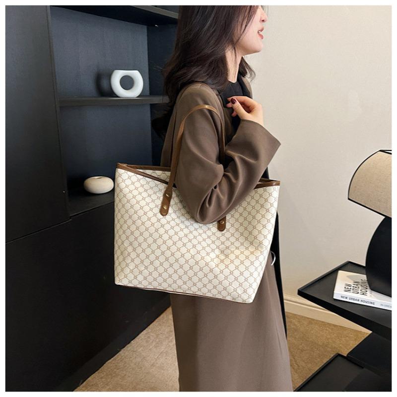 Simple And Stylish Large Capacity Bag New Trend Tote Bag Commuting Large Capacity Hand-Held Shoulder Bag Premium