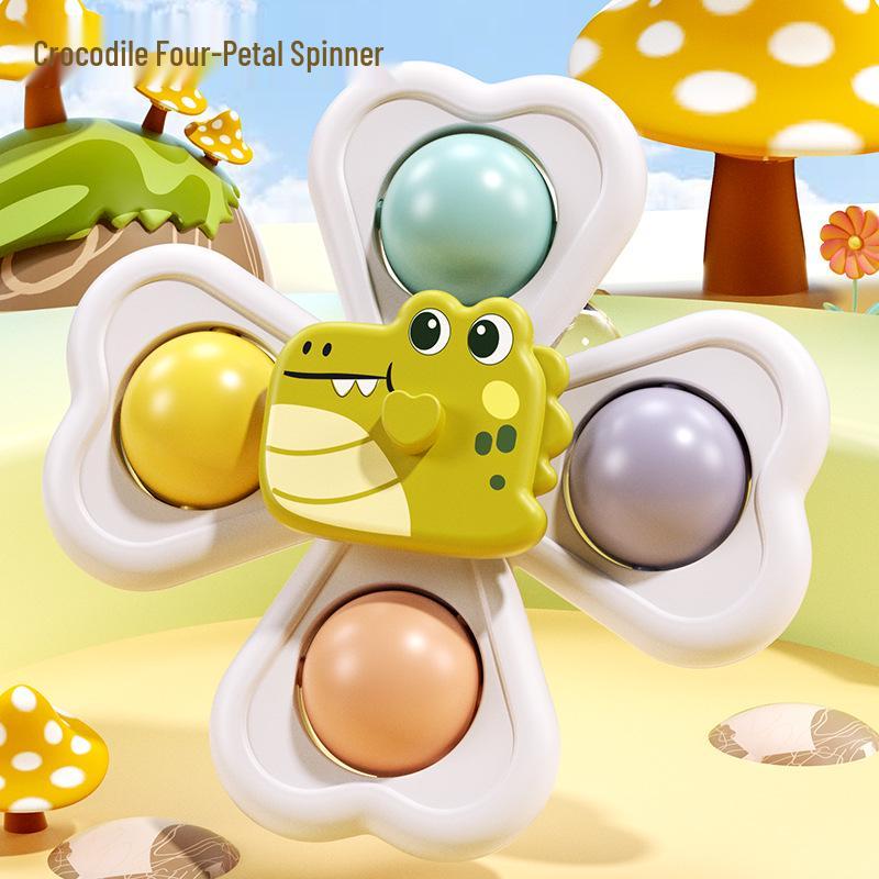 Yüksek Mama Sandalyesi İçin Bebek Vantuzlu Dönen Oyuncak, 0-2 Yaş İçin Eğitici, 6 Ay+