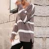 Casual Sweater 2025 New Women's Autumn V-neck Striped Sweater for Women