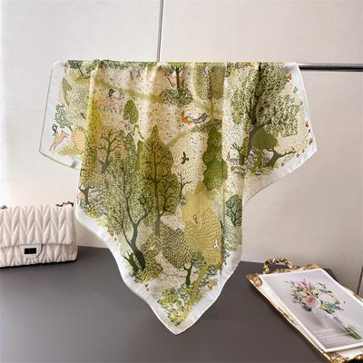 Luxusmarken-Druck 70cm Quadratische Schals Damen Seidenschal Bandana Kleine Krawatten Haarbänder Foulard Schal