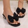 2026 Dames Hoge Hak Sandalen Strass Luxe Platte Hak Slippers Grote Maten Designer Schoenen Buiten Lichtgewicht